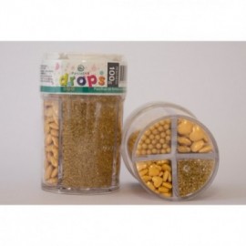 DROPS PASTELAR 4 CELDAS ORO-PLATA X 100G