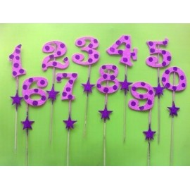 ADORNOS NUMEROS C/GIBRE X 4 C/U