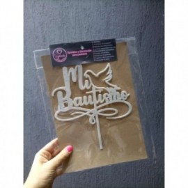 APLIQUE PARA TORTA 3D METALIZADO C/U