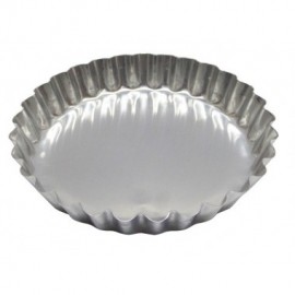 MOLDE TARTERA ALUMINIO BAJA FIJA RIZADA 22 CM