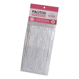 PALITOS P/CHUPETIN 13 CM X 24 CRISTAL