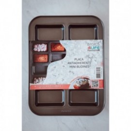 PASTELAR B4LIFE MOLDE ANTIADHERENTE X 8 MINI BUDIN