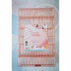 PASTELAR H REJILLA TRIPLE BANDEJA ROSE GOLD